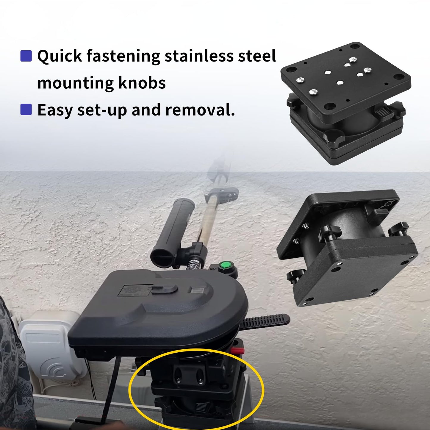 XQK 2 PCS 1026 Swivel Pedestal Mount for Models Black Small