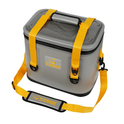 Yukon Outfitters 30 Can Tech Cooler Bag, 54-Liter Durable TRU Welded Leakproof Insulated Outdoor Camping Boating Meal & Drink Lunchbox w/Airtight Zippers, Padded Carry Handle & Shoulder Strap