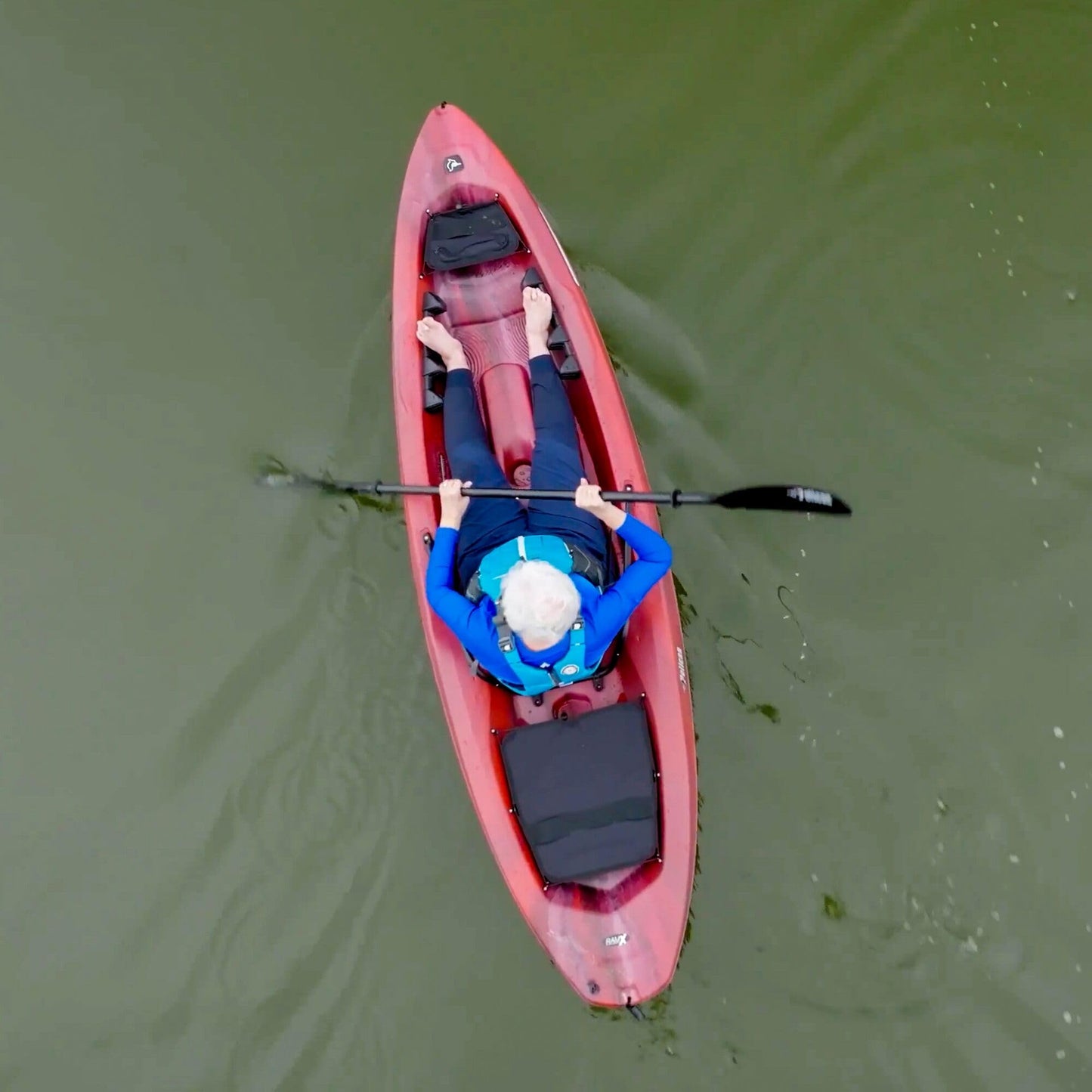 Pelican Seek 100X - Recreational Sit on top Kayak - Garnet - Lightweight Smart Design - Adjustable Ergoform™ Seating System - 10 ft