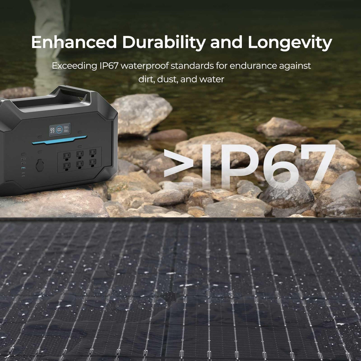 Renogy 400W Portable Solar Panel Suitcase, 23% High Efficiency Foldable Solar Charger for Power Station, Durable for Decades, with Sturdy Kickstands, IP67 Waterproof for RV Camping Off-Grid Blackouts