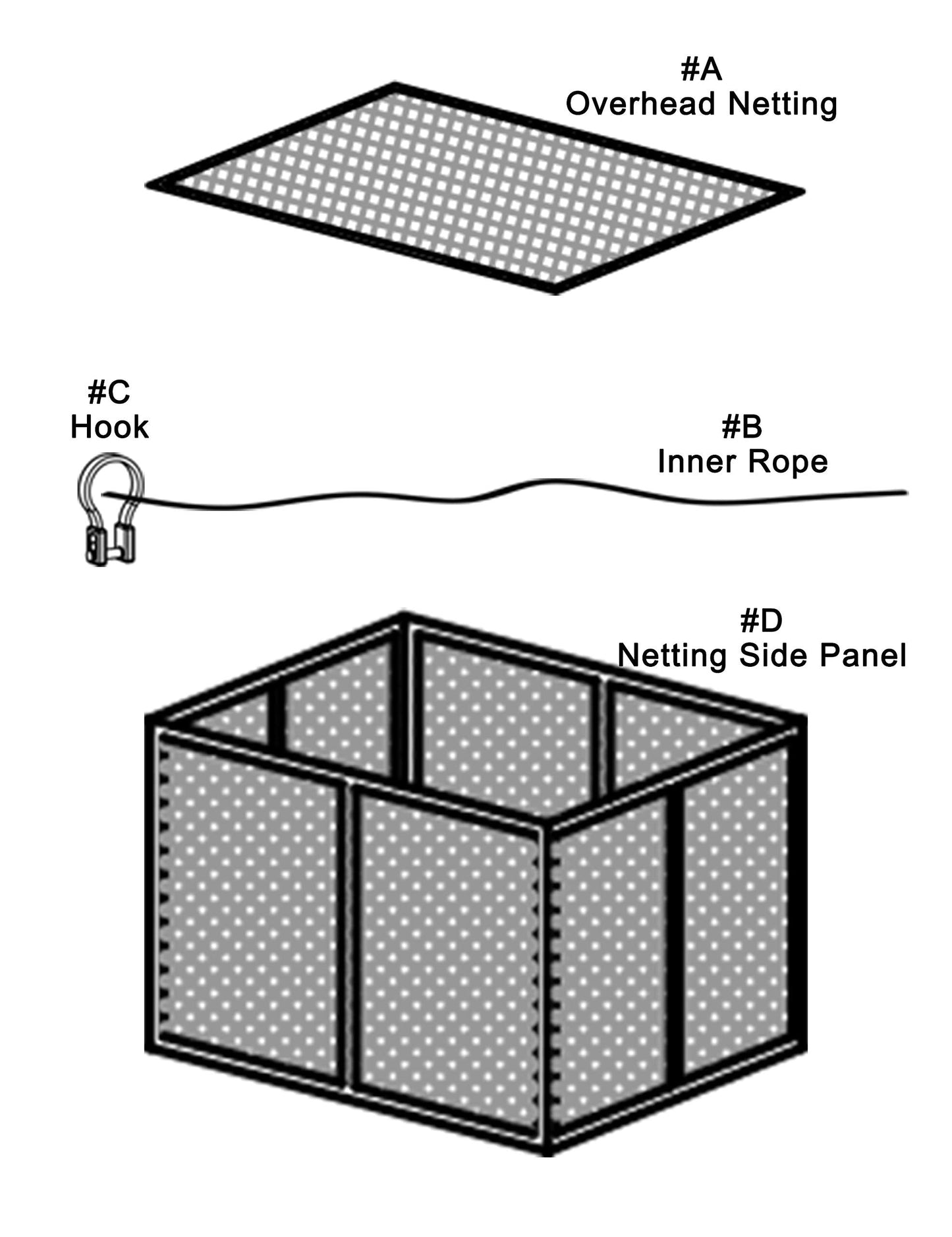 Replacement Mosquito Net for Flat-Roof Pergola - Mesh Bug Net Only (8 ft. x 10 ft., Brown)