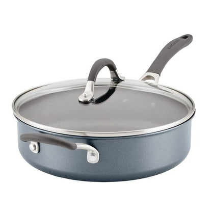 Circulon A1 Series with ScratchDefense Nonstick Induction Cookware, Large Saute Pan with Lid, Nonstick Pan, 5-Quart, Graphite