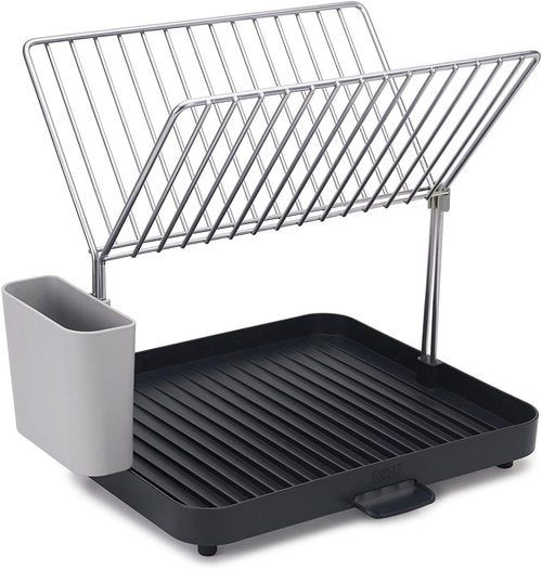 Joseph Joseph Y-Rack Dish Rack - Large Gray Set with Cutlery Organizer & Drain Board