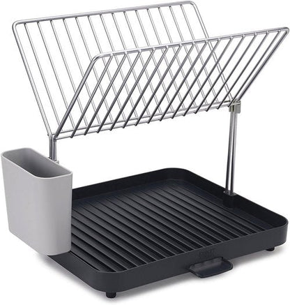 Joseph Joseph Y-Rack Dish Rack - Large Gray Set with Cutlery Organizer & Drain Board