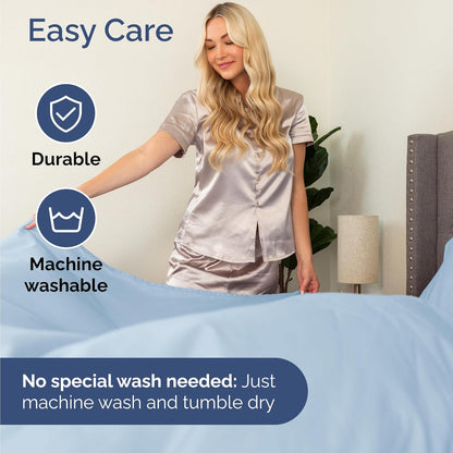 Sky Blue Twin Size 3-Piece Sheet Set | Comfy, Breathable & Cooling Luxury Bedding - Ultra-Soft, Deep Pockets