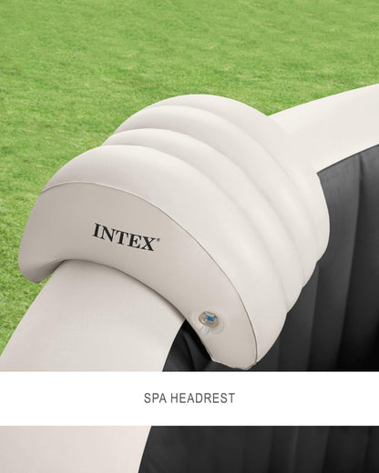 Intex 28461EP 6-Person Onyx Black Octagon Jet & Bubble Deluxe Combo Outdoor Inflatable Portable Hot Tub, Includes Energy Efficient Spa Cover, 83in x 28in