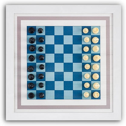 Magnetic Canvas Game Set. Chess/Checkers/Backgammon/TIC TAC Toe. Decrotive Game Sets use an mounting System That Gives Easy Access to Them. (Beach)