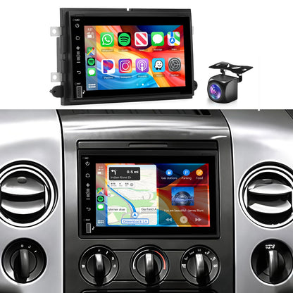 4G+64G Car Radio Stereo for Ford F150 F250 F350 Fusion Edge Explorer Expedition, 7“ IPS Touch Screen/Android 15/Wireless CarPlay/Android Auto/DSP/GPS/WiFi/5.0Bluetooth/SWC/AHD Backup Camera