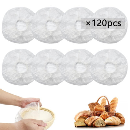 120pcs Shower Caps for Sourdough Bread, Reusable Bowl Covers for Proofing, Plastic Bread Covers With Elastic