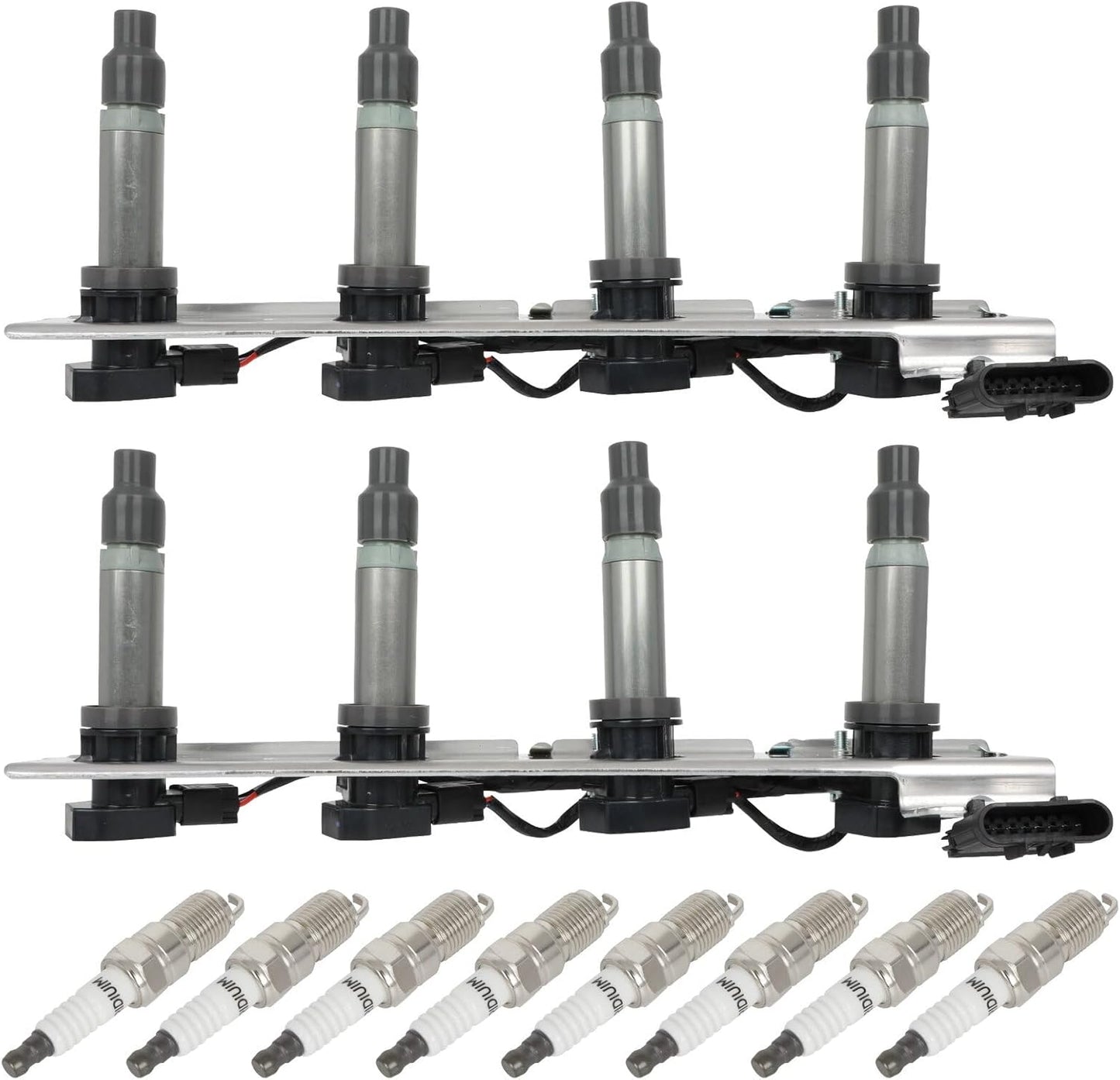 ECCPP 3 ignition coils with 3 iridium Spark Plugs,UF808,coils packs,for Smart Fortwo 2016-2017 0.9L‎224332428R,UF-808
