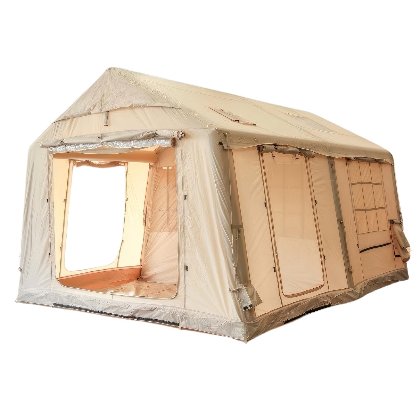 Hikersky Inflatable Tent for Camping, Easy Set-Up with Hand Pump, Portable 4 Season Blow Up Tent, in Waterproof Oxford, Outdoor Use for 4-6 & 6-8 Person (420D Oxford)