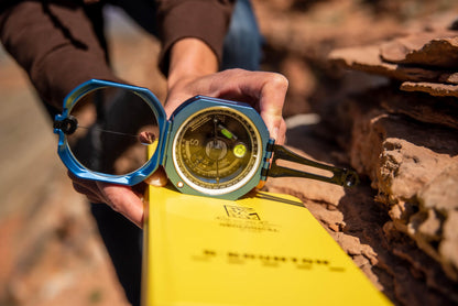 Brunton Standard Transit, Azimuth (0–360°), Blue - Professional Pocket Transit with Clinometer