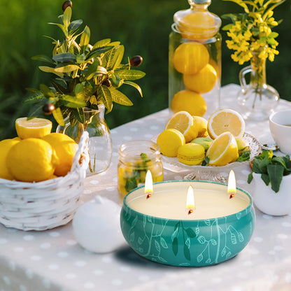 Citronella Candles Outdoor, Large Citronella Candle Outdoor for Patio, 3 Pack 12oz Summer Candle Bulk for Home Garden Yard Camping Party Indoor Outside Decorative, 210 Hours Long Burning, 3 Wick
