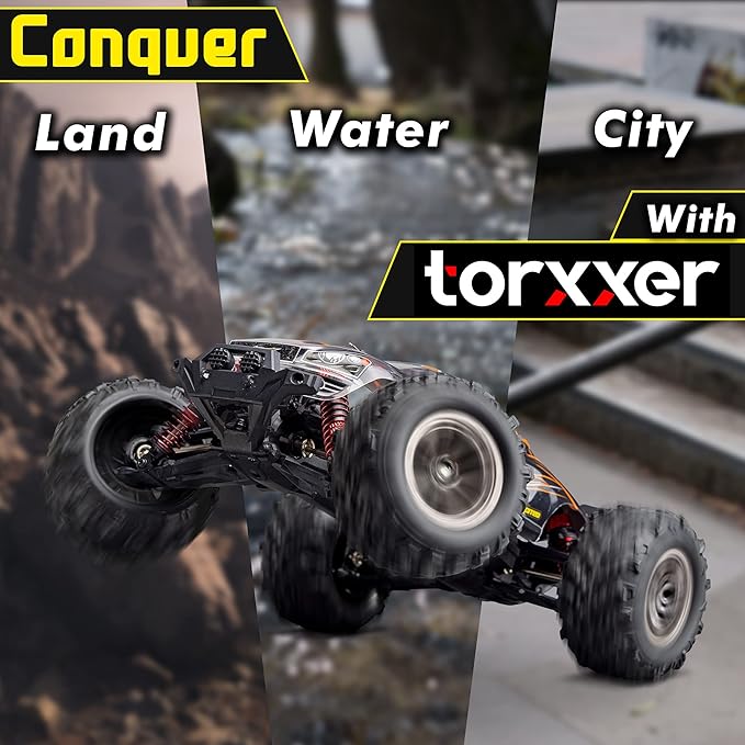1:16 Scale Brushless RC Truck - High Speed Hobby Grade RC Car Hits 33 Miles Per Hour - Off Road 4WD for Grip on Any Terrain Ready to Run Waterproof Trophy Truck