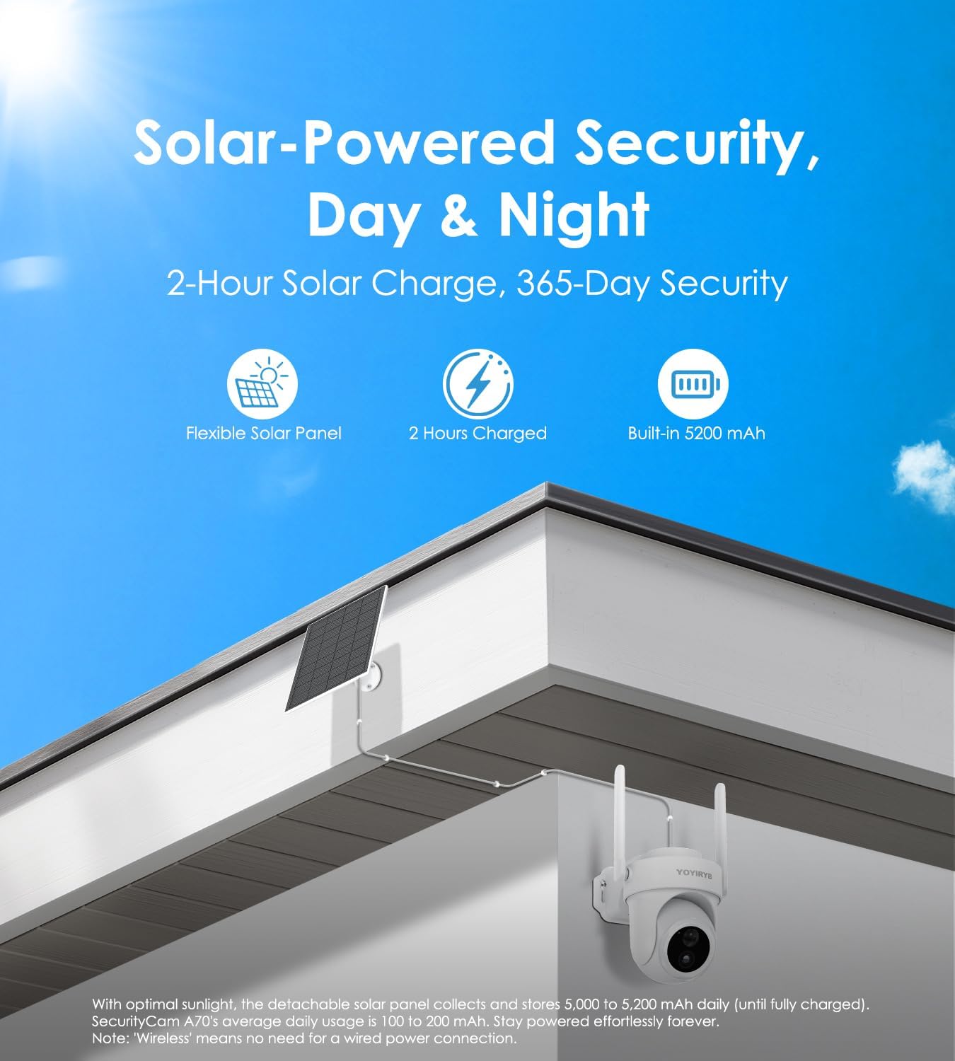 4K Security Cameras Wireless Outdoor, No Subscription, Works in -14°F Cold [2026 NEW] Solar-Powered Home Security Camera System with 360° Auto Tracking, Color Night Vision, 5G & 2.4G WiFi, Easy Setup
