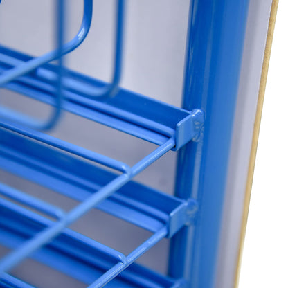 Children’s Factory Mobile Drying Rack for Classroom, Rolling Art Cart Organizer for Kids, Multi-Purpose, Blue