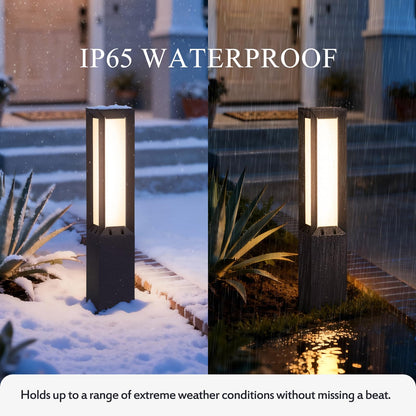 RIRZ Landscape Path Lights, 32" Modern Pathway Lights Wired, 1 Pack IP65 Waterproof Bollard Light, 3000K LED Aluminum Driveway Lighting, Outdoor Lawn Light for Yard Patio Walkway Driveway Pathway