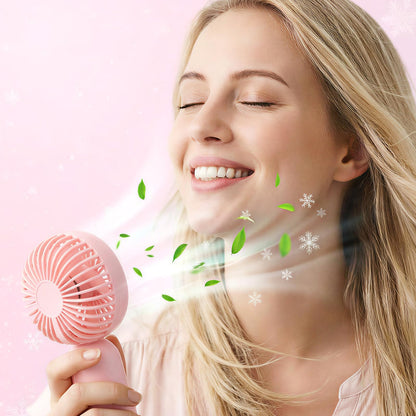 Rossesay 36 Pcs Mini Portable Fan Bulk Cute Handheld Lightweight Small Little Personal Hand Eyelash Fan 3 Speeds USB Rechargeable for Women Men Indoor Outdoor Makeup Travel (Pink)