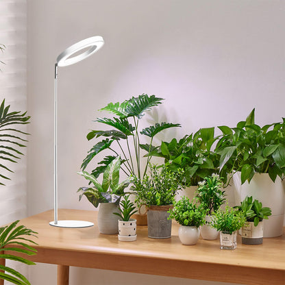 Yadoker 72 LEDs Full Spectrum Plant Grow Light for Indoor Plants，Height Adjustable, 6.3" Aluminum Housing,Automatic Timer with 8/12/16 Hours,10-Level Brightness,White Plant Light,1Pack