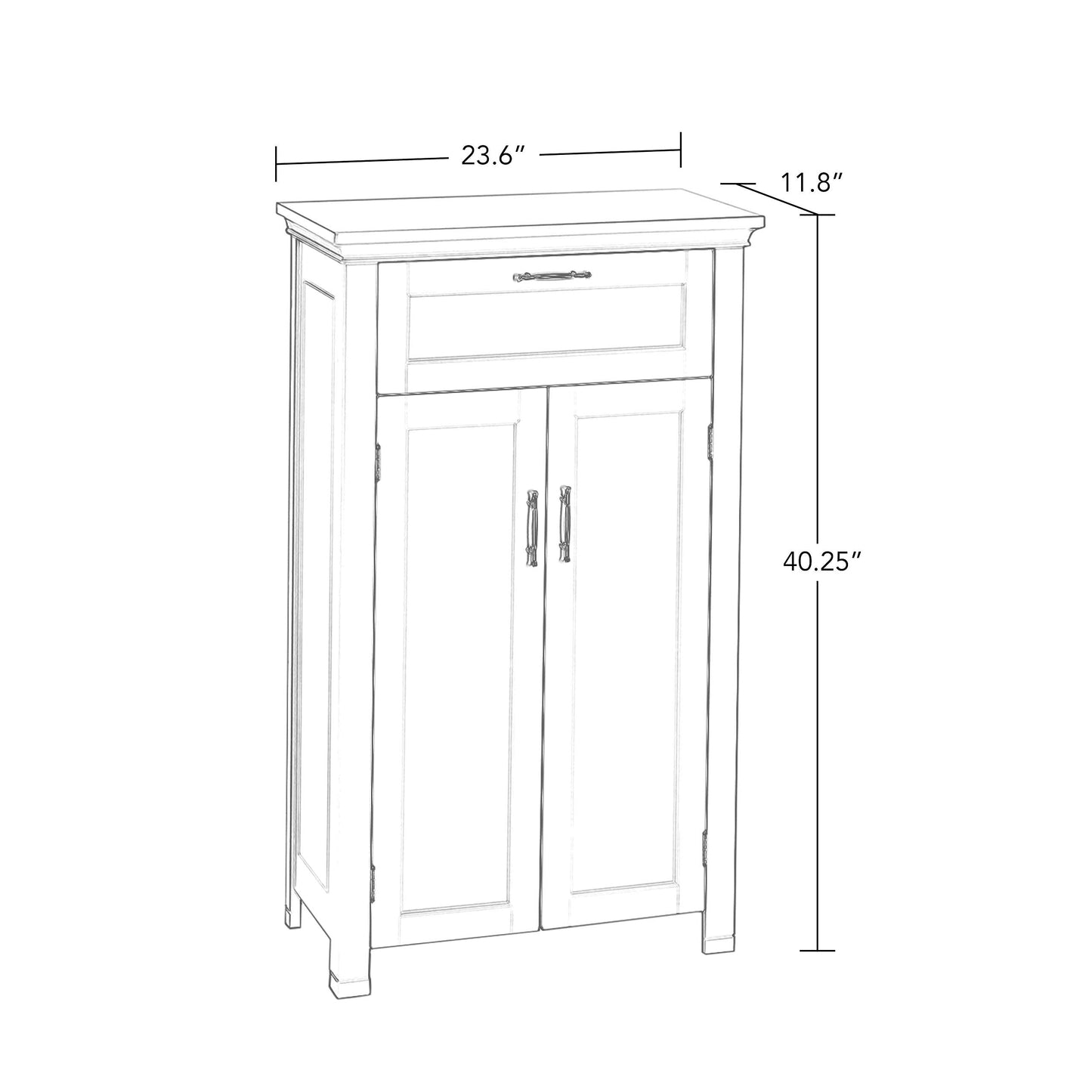 RiverRidge Somerset Two-Door Floor Cabinet, White