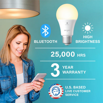 Sengled Smart Light Bulbs, Color Changing Alexa/Bluetooth Mesh, Dimmable LED Bulb A19 E26 Multicolor, High CRI, High Brightness, 8.7W 800LM, 1Pack