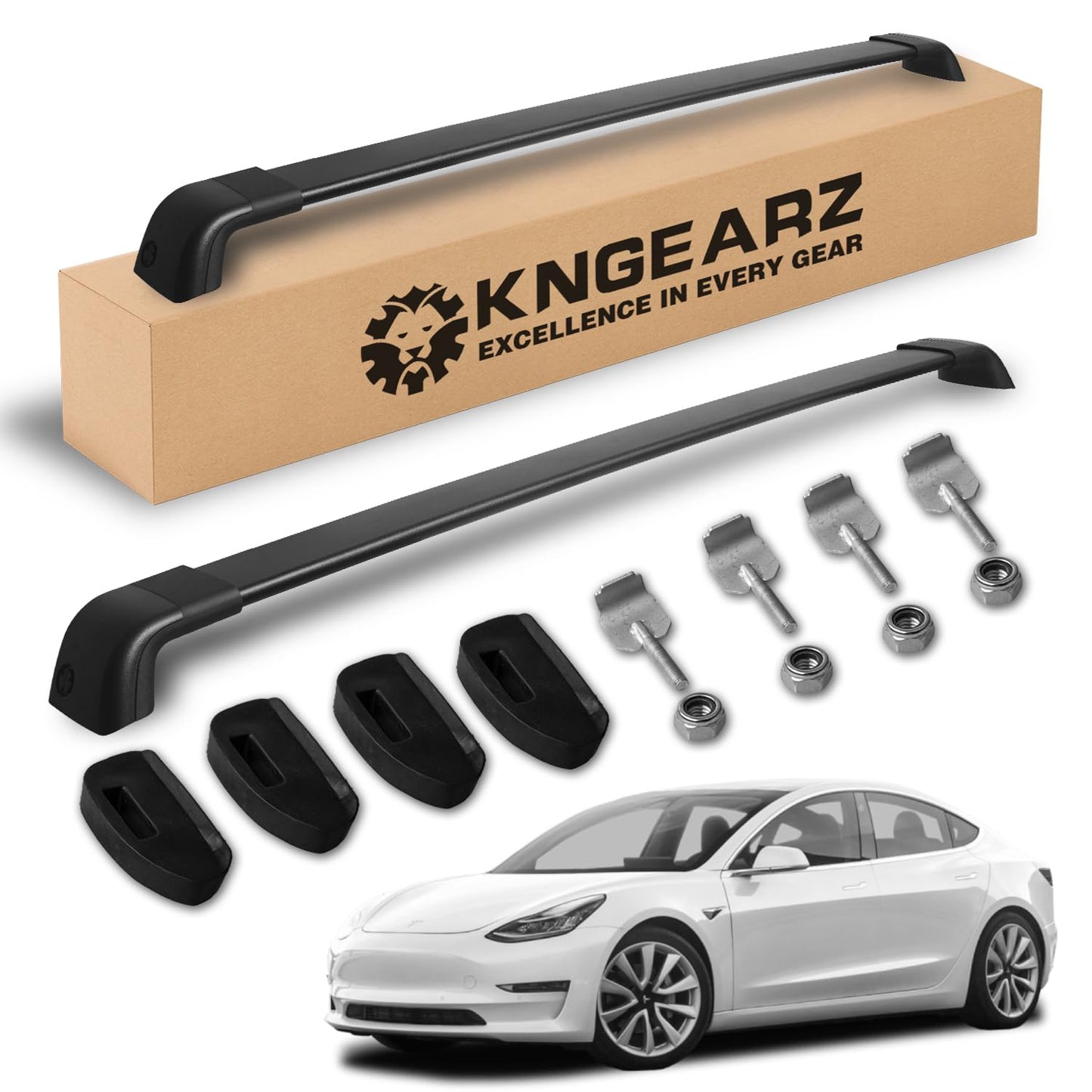 260lb Roof Rack Cross Bars Fit for 2017-2023 Tesla Model 3,Heavy Duty Aluminum Roof Rack Rail Crossbars Cargo Bars