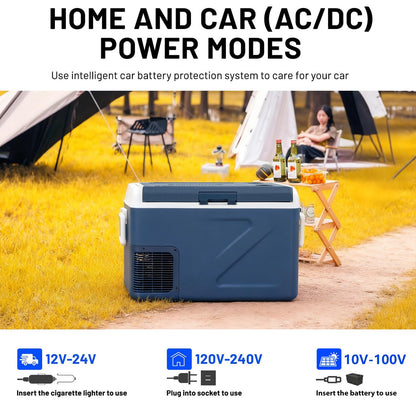 zcamp ICF41 12 Volt Car Refrigerator,42QT/40L Portable Freezer Electric Cooler -4℉~68℉,12/24V DC 100-240V AC Car Fridge for Camping, Road Trips, RV, Truck