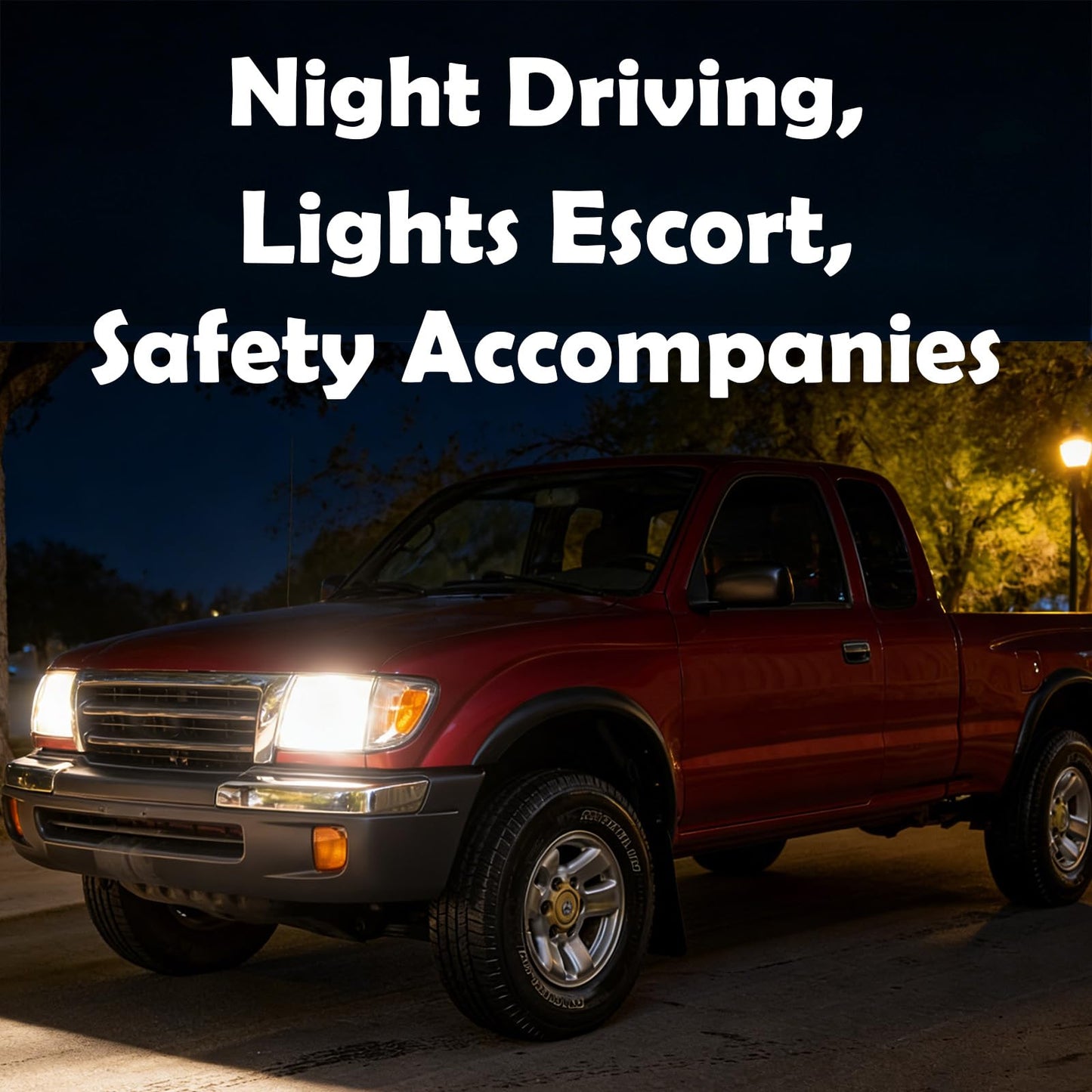 ATOMTEC Headlights Assembly Fit For 1997 1998 1999 2000 Toyota Tacoma Black Housing W/Bulb Passenger and Driver Side TO2503120 TO2502120 8111004090 8115004090