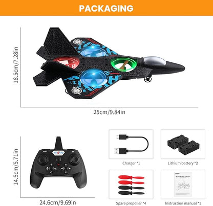 RC Plane 2.4GHz Remote Control Plane L0712 Quadcopter Hovering with Auto Hovering Fighter Aircraft RC Airplane RTF for Beginner Kids and Adults3D Flip Airplane Toy with Colored Lights USB Charging
