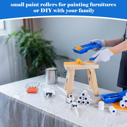 Mister Rui Foam Paint Roller, Mini Paint Roller 2 Inch Sponge Paint Roller Refills, Pack of 20, Small High Density Foam Paint Roller Refills Can be Used with Oil and Water Based Paints