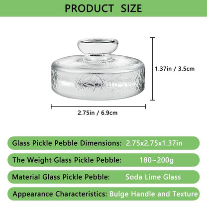 Artcome 10-Pack Glass Fermentation Weights with Easy Grip Handle and Unique Texture Design for Large Wide Mouth Mason Jars