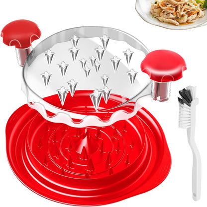 Skiennix Chicken Shredder Tool - 10-Inch Ergonomic Meat Shredder with Cleaning Brush | Dishwasher Safe