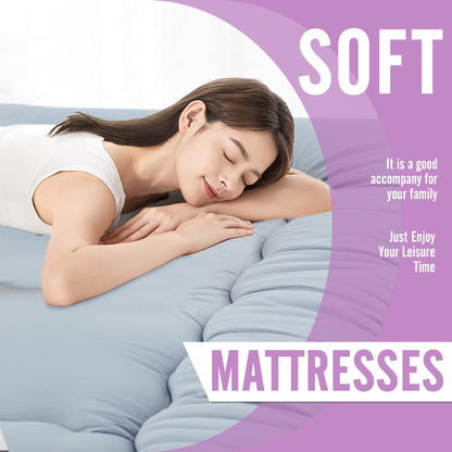MIRUO Sleeping Mat on Floor for Adults, Kids Futon Mattress SleepMattress Pads Sleeping Mat Floor Mattress for Adults Japanese Mattress Car Camping Mattress Full Size (A-GE11012-M-USAM021)