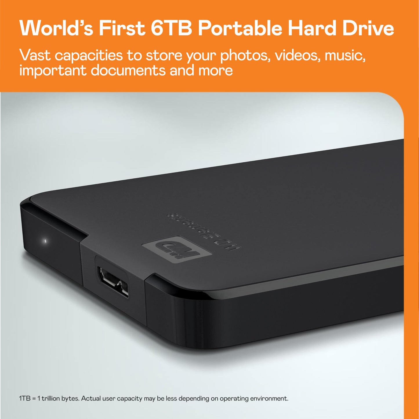 WD 2TB Elements Portable External Hard Drive for Windows, USB 3.2 Gen 1/USB 3.0 for PC & Mac, Plug and Play Ready - WDBU6Y0020BBK-WESN