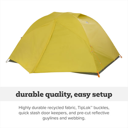 Big Agnes Blacktail & Blacktail Hotel Tent - Backpacking Tent for Camping, 3 Season, Ultralight, Waterproof, Warm Olive/Chinois Green, 3 Person (2025)