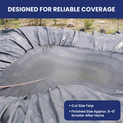 Tarps Now 16x24 ft Heavy Duty Plastic Tarp (Poly Tarp)|12 MIL Waterproof Cover|Rip & Tear-Resistant|Rustproof Grommets & Reinforced Edges|Ideal for Roof, Camping, Tent & Outdoor Protection - Silver