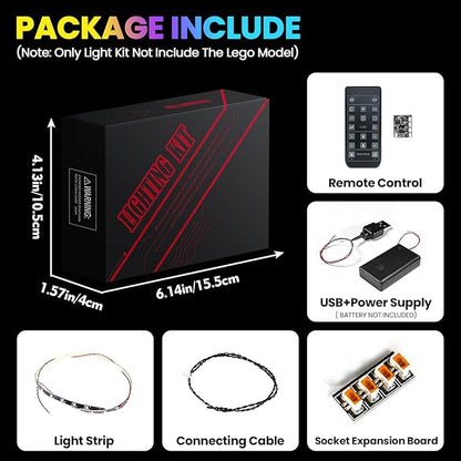 Upgraded Led Light Kit Compatible with Lego 43249 Stitch Toy Building Set Remote Control Version Compatible with Lego 43249 (Model Not Included)