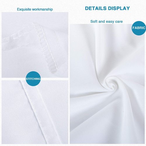 FLXXIE Microfiber Queen Pillowcases - Ultra Soft, Wrinkle & Fade Resistant | 20x30 Inches, White - 6 Pack