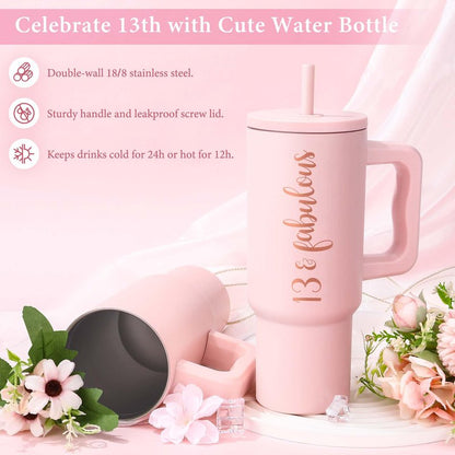 13th Birthday Gifts for Girls 13 Year Old Girl Birthday Gift for 13 Years Old Girl Gifts Trendy Stuff Cool Things for 13 Year Olds Teen Girls Teenager Happy 13th Decorations Present Ideas with Tumbler