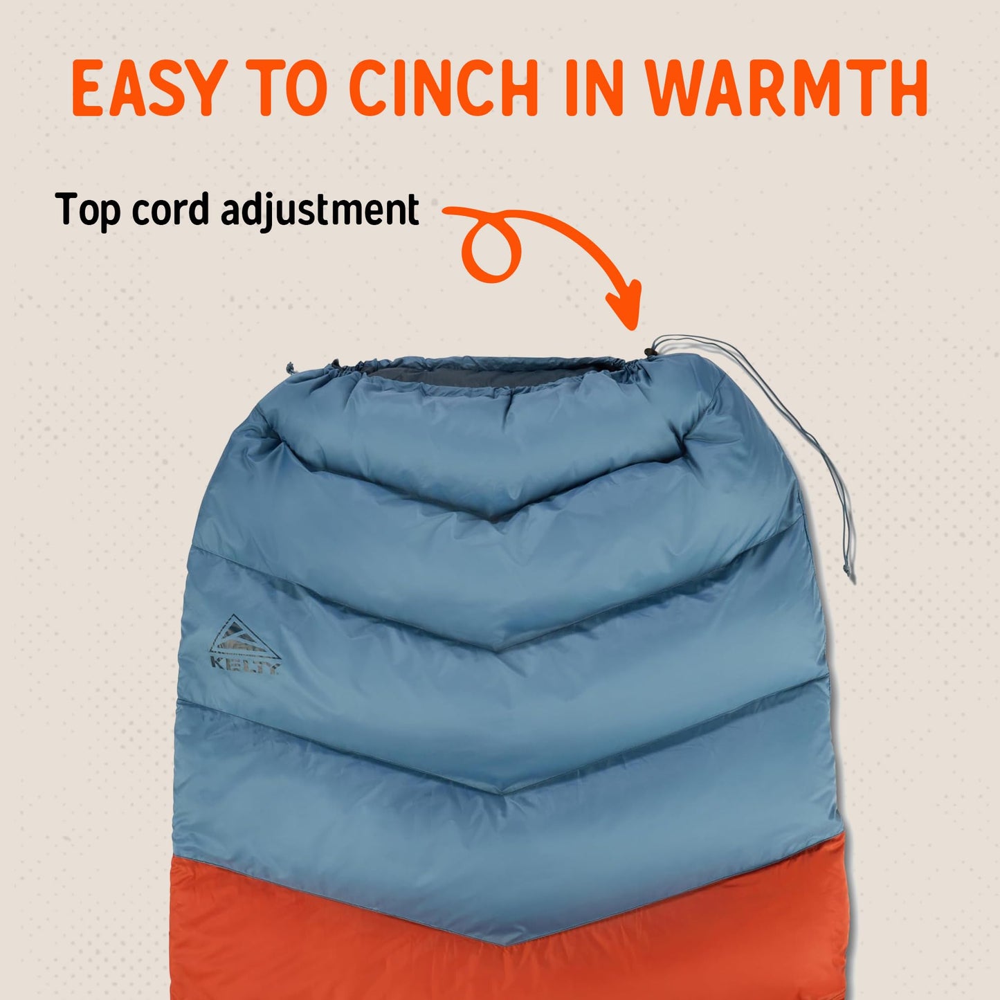 Kelty Galactic Down 30 Degree Sleeping Bag, 550 Fill Power RDS Trackable Down, Backpacking and Camping, Zip Together for 2P Sleeping Bag (Rooibos Tea)