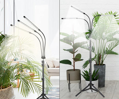 GHodec Grow Light with Stand, 60 LED 5500K Full Spectrum Floor Plant Light for Indoor Plants Growing,5 Dimmable Levels & Auto On/Off Timer,Tripod Stand Plant Lamp Height Adjustable