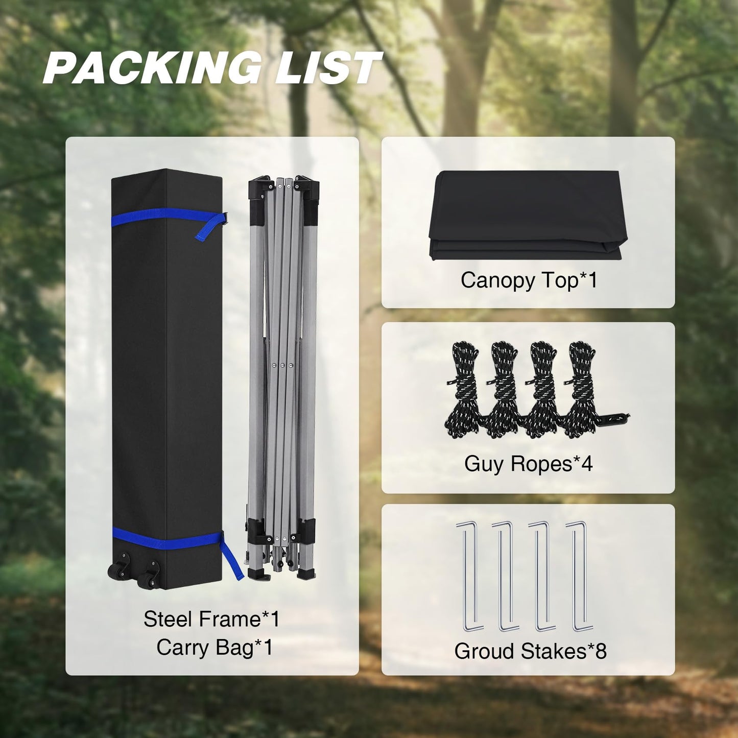 HYPER VENTURE 10x10ft Pop Up Canopy Tent with One Push Setup, Portable Outdoor Event Shelter with Rolling Carry Bag for Camping, Beach, Market, Patio (Black)