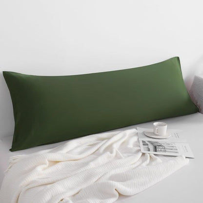 FLXXIE Body Pillow Cover - Super Soft Microfiber Case | Olive Green, 20x54, Wrinkle & Stain Resistant