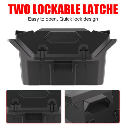 XATVXUTV 42QT UTV Rear Cargo Storage Box for Polaris RZR PRO XP/XP4, Water Resistant Dust Free Rear Bed Tool Box for Polaris RZR Turbo R/R4 RZR PRO S/S4 2020-2025 Accessories, Replace OEM #2883752