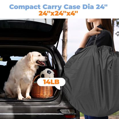 XXLarge Popup Portable Dog Houses, 10'x4.8'H Assembly-Free Gazebo-Style Kennel Dog Playpen Pet Screen Tent Sun Shade Shelter, Dog Crates Canopy for Travel Camping Anti-Bugs with Leakproof Bottom