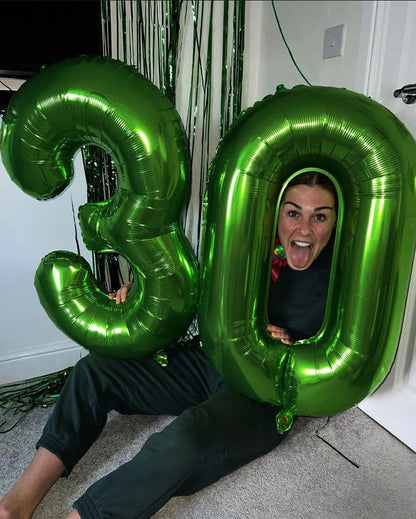 Green Number 28 Balloon 40 inch, 28 Number Balloons, 28th Green Birthday Decorations, 28 Year Old Women Men Party Supplies, St. Patrick's Day Games Theme Birthday Decorations