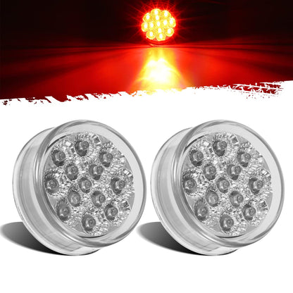Partsam 2 Pcs Mini-Reflex Red Clear Lens Side indicator LED Marker + 1Pcs 2 Prong Continuous Wire Harness Roll