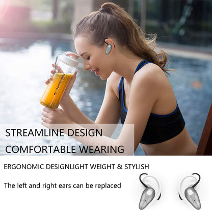 Bluetooth Headset, V5.0 Ultralight Wireless Headphone Cell Phone Earpiece with Mic Headsetcase,Volume Control, Handsfree Earbud,Compatible with Android/iPhone/Smartphones/Laptop