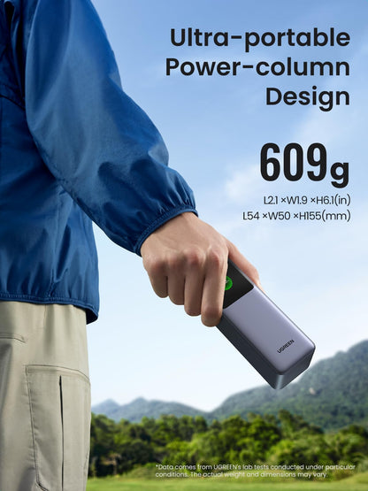 UGREEN Nexode Power Bank 25000mAh 200W Laptop Portable Charger PD 3.1 Fast Charging 90Wh 3-Port Battery Pack with TFT Smart Display for MacBook Pro/Air/ipad/iPhone 17/16/Samsung S26/Dell/HP and More