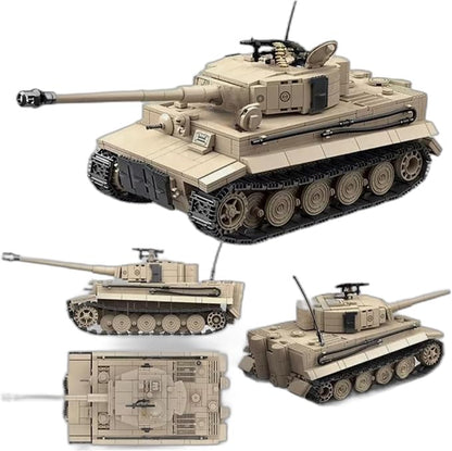 General Jim's WW2 Tiger I Heavy Tank - Authentic Replica Building Blocks Set (1361 Pieces)
